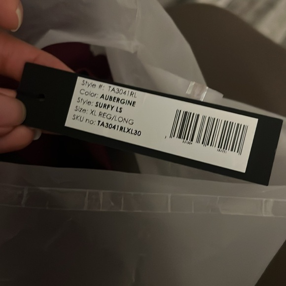 TA3 Swim Long Aubergine Burgundy Surfy One Piece Swimsuit, Extra Large NWT - Picture 12 of 13